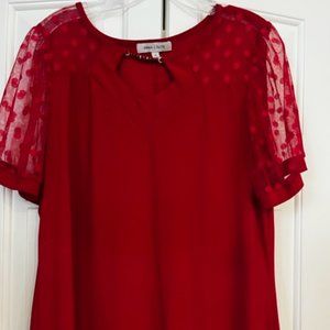 Emma & Olive Red Women's Shirt
